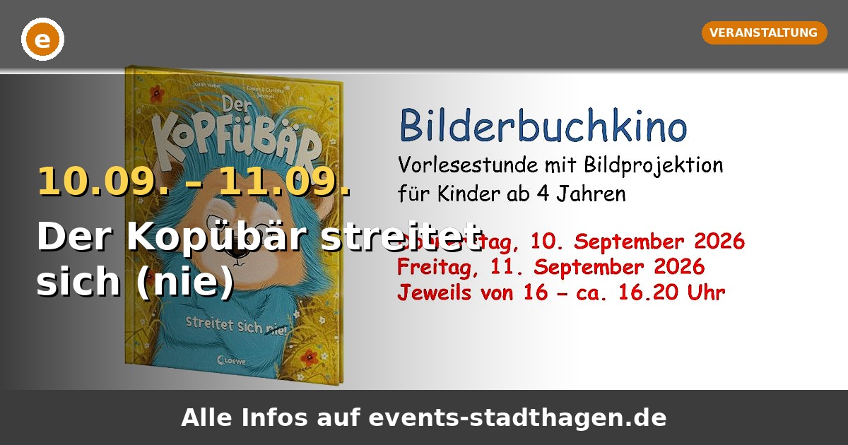 Der Kopübär streitet sich (nie)
