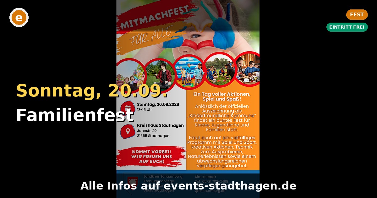 Familienfest: Landkreis Schaumburg wird kinder- und jugendfreundliche Kommune