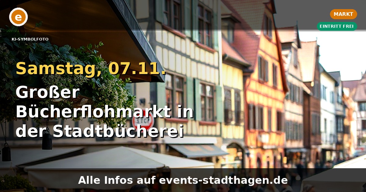 Großer Bücherflohmarkt in der Stadtbücherei
