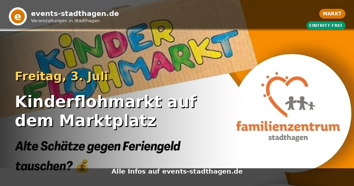 Kinderflohmarkt auf dem Marktplatz