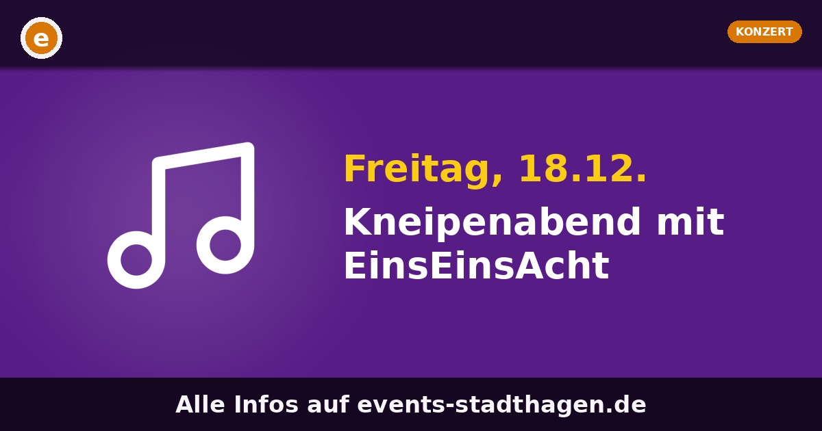Kneipenabend mit EinsEinsAcht
