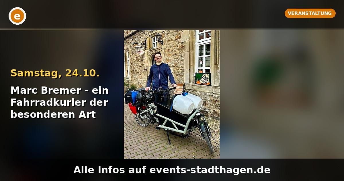 Marc Bremer - ein Fahrradkurier der besonderen Art
