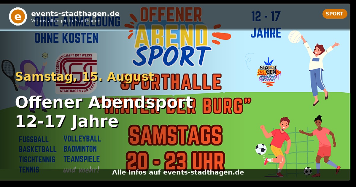 Offener Abendsport 12-17 Jahre