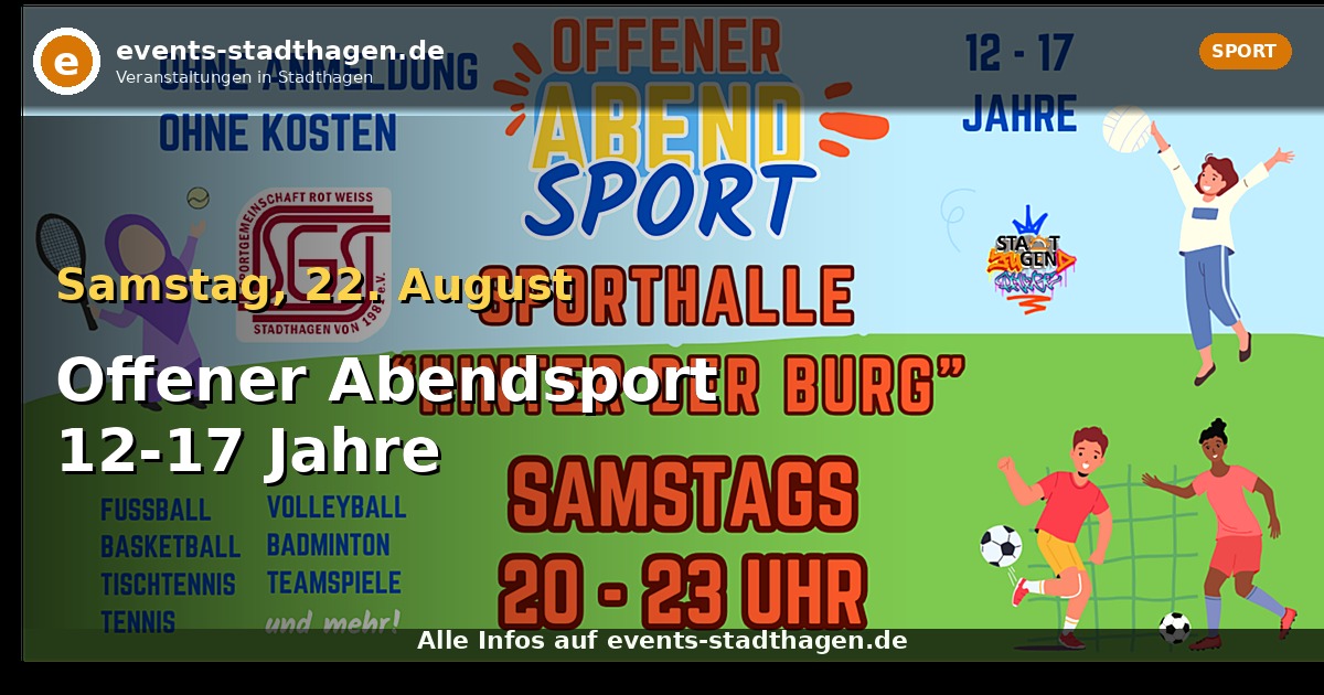 Offener Abendsport 12-17 Jahre