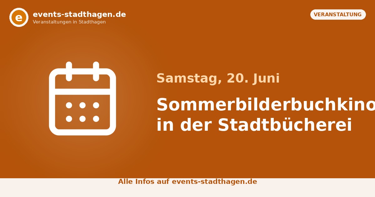 Sommerbilderbuchkinos in der Stadtbücherei