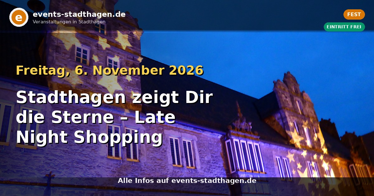 Stadthagen zeigt Dir die Sterne – Late Night Shopping