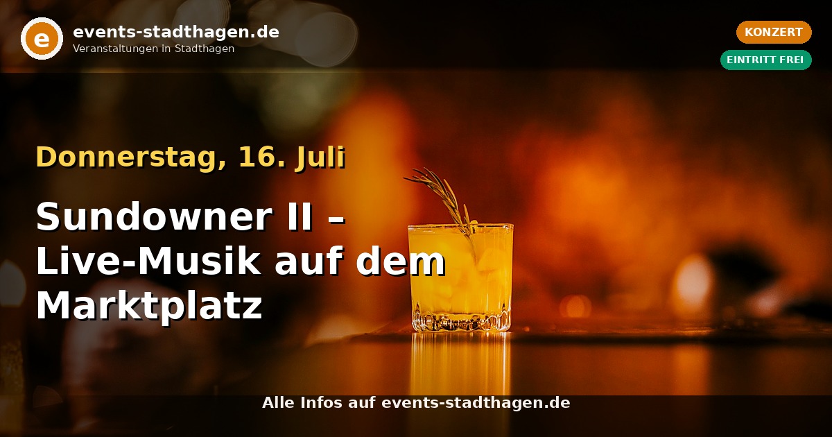 Sundowner II – Live-Musik auf dem Marktplatz