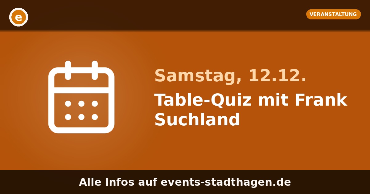 Table-Quiz mit Frank Suchland