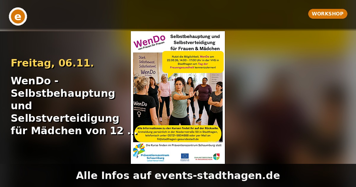 WenDo - Selbstbehauptung und Selbstverteidigung für Mädchen von 12 - 14 Jahren