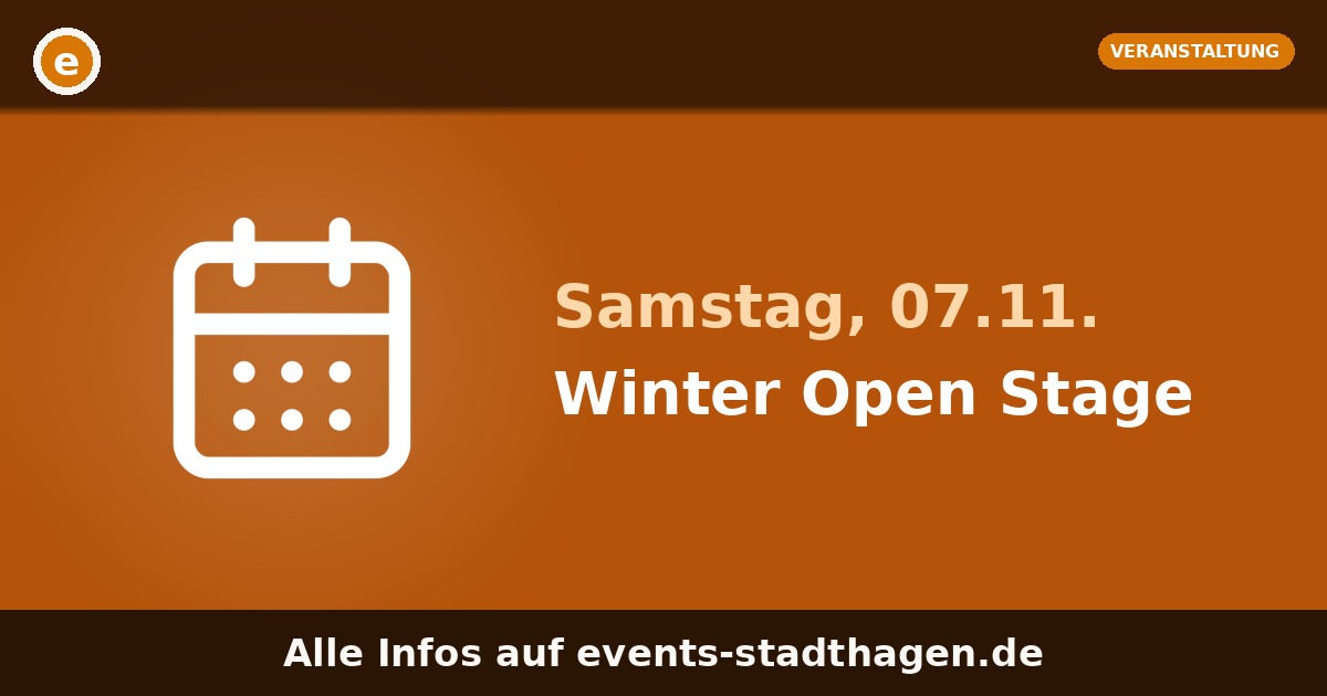 Winter Open Stage